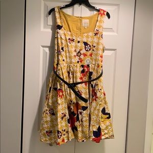 ModCloth Yellow Floral Dress with pockets.
